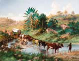 wagon crossing a drift natal by Thomas Baines